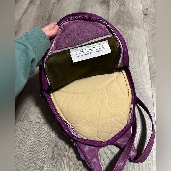 carol hearty eclectic alice in wonderland reworked backpack - Picture 6 of 7